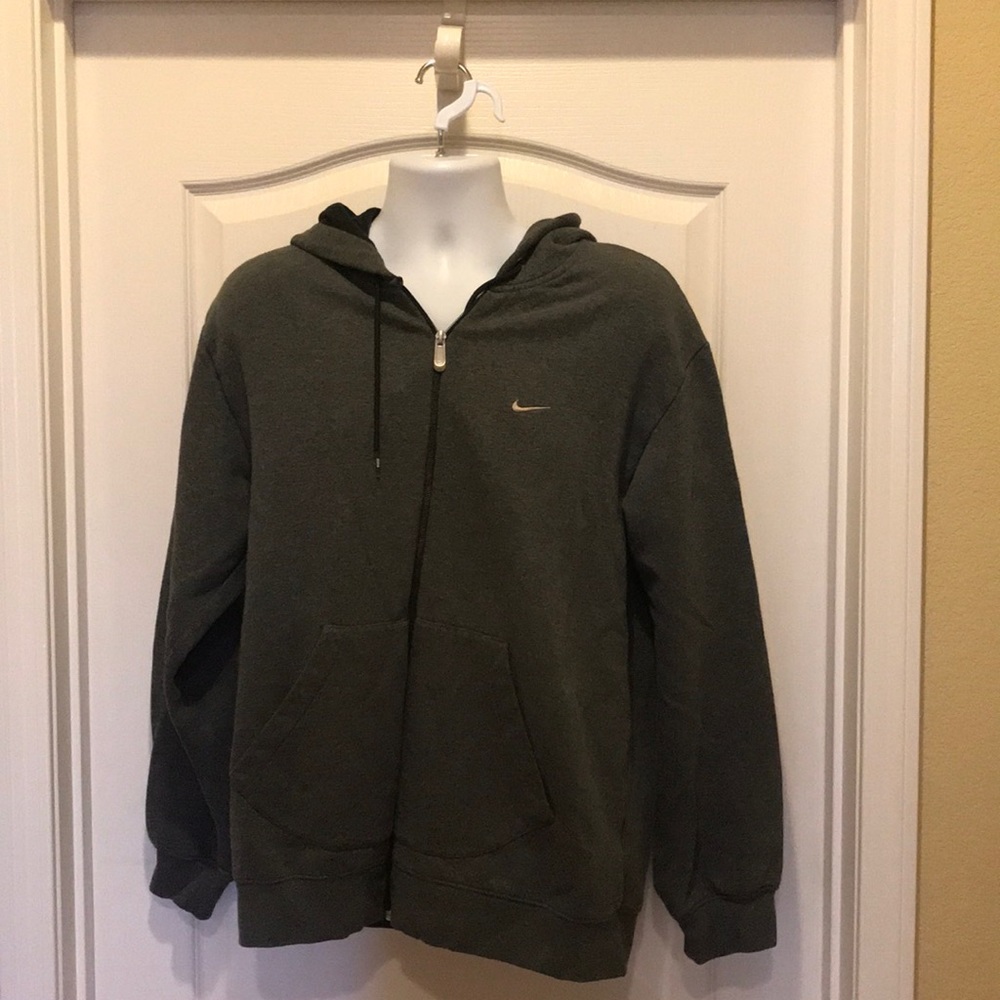 Grey Nike Zip Up Hoodie